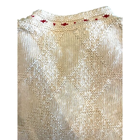 VTG Liz Claiborne Womens Christmas Knit Sweater Sz L Embroidered Retro Holiday - Picture 9 of 14